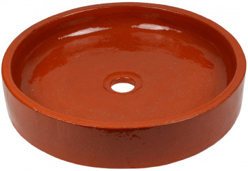 vasque a poser ceramique marron