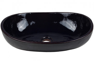 vasque noire brillante