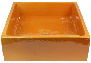 vasque a poser carre orange