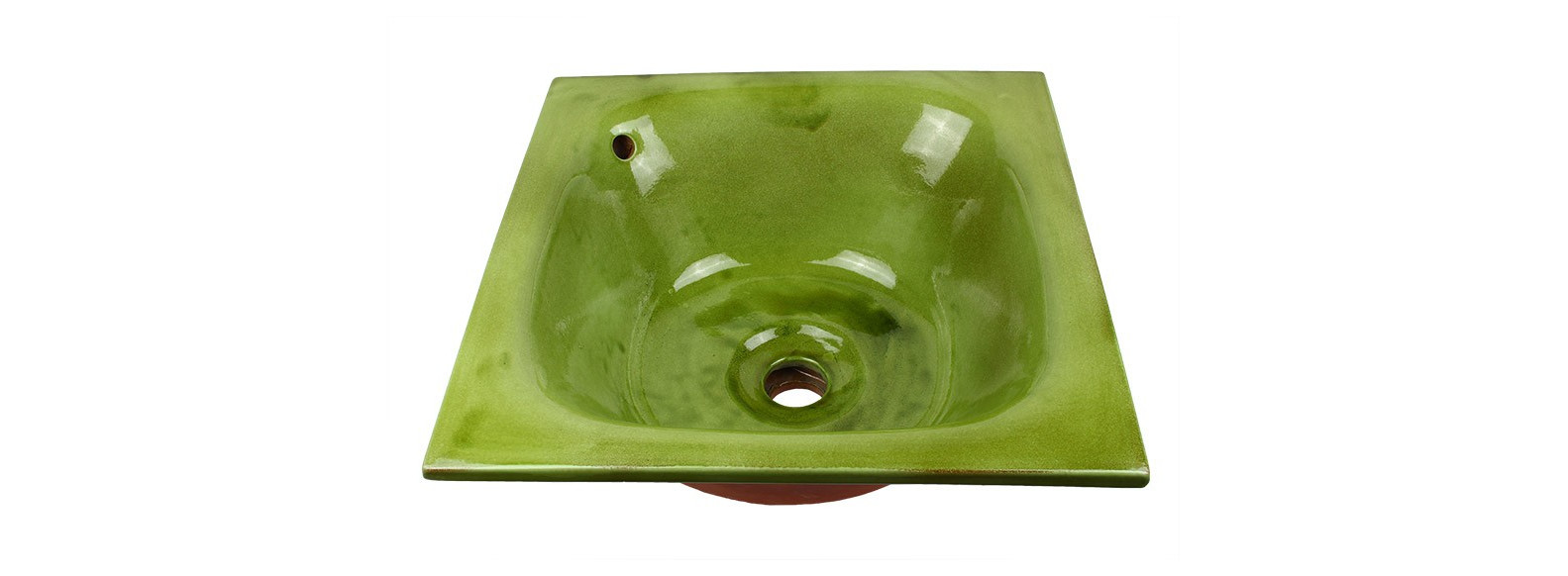 vasque a encastrer carrée verte